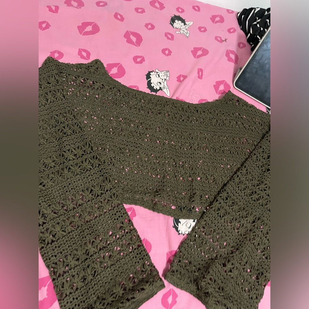 Mesh green bolero